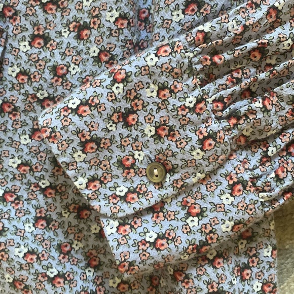 Rebecca Taylor La Vie Floral Ruffle Cotton Blouse - Picture 9 of 10